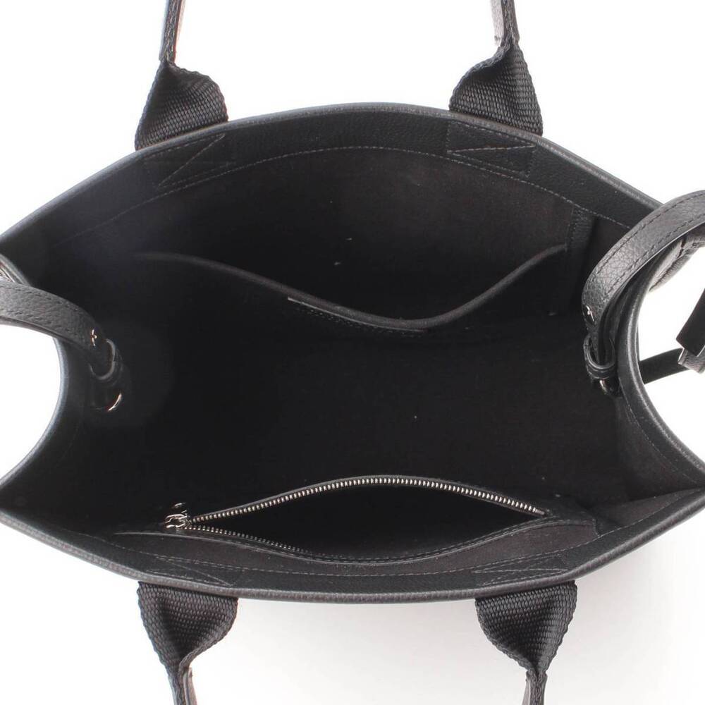 Balenciaga Logo Leather Handbag Shoulder Bag Black - Picture 6 of 8